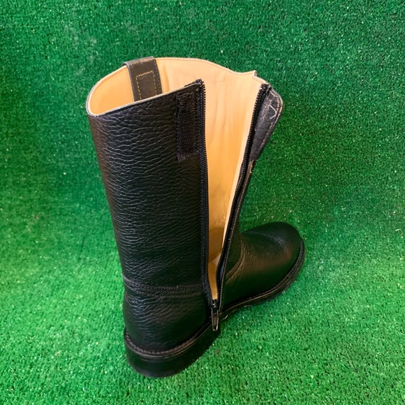 COPY - MEN’S WESTERN COWBOY SLIP ON ROUND TOE SIDE ZIPPER BOOTS BLACK BOTA CON … - Picture 3 of 9